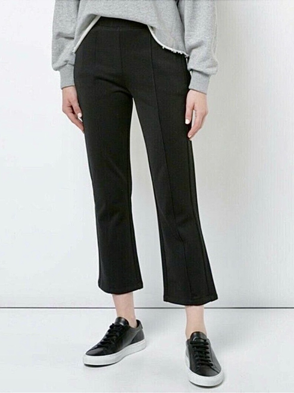 A.L.C. Drew Flare Cropped Pants -Black -Size 4 - Italian fabric